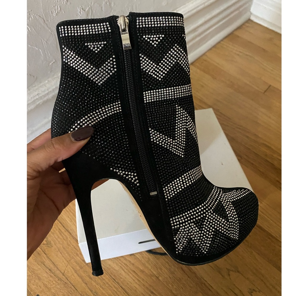 Black stud ankle boot